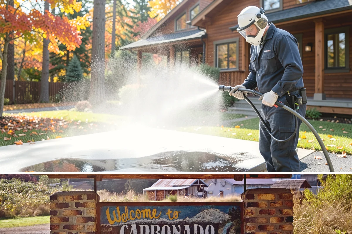 Driveway Oil Stain Removal in Carbonado, Pierce County, WA - Warmer summer temperatures help degreasers work faster and lift oil more effectively.