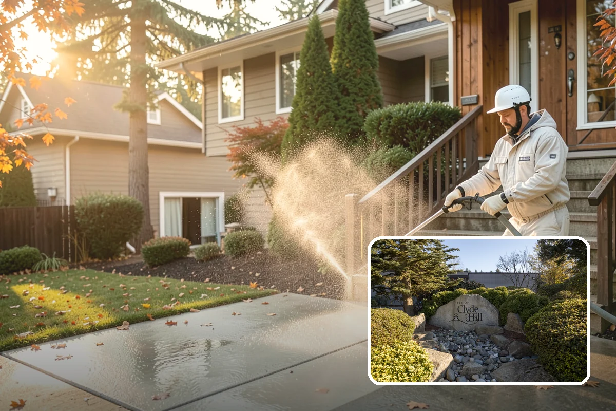 Driveway Oil Stain Removal in Clyde Hill, King County, WA - Draws penetrated oil out of porous concrete