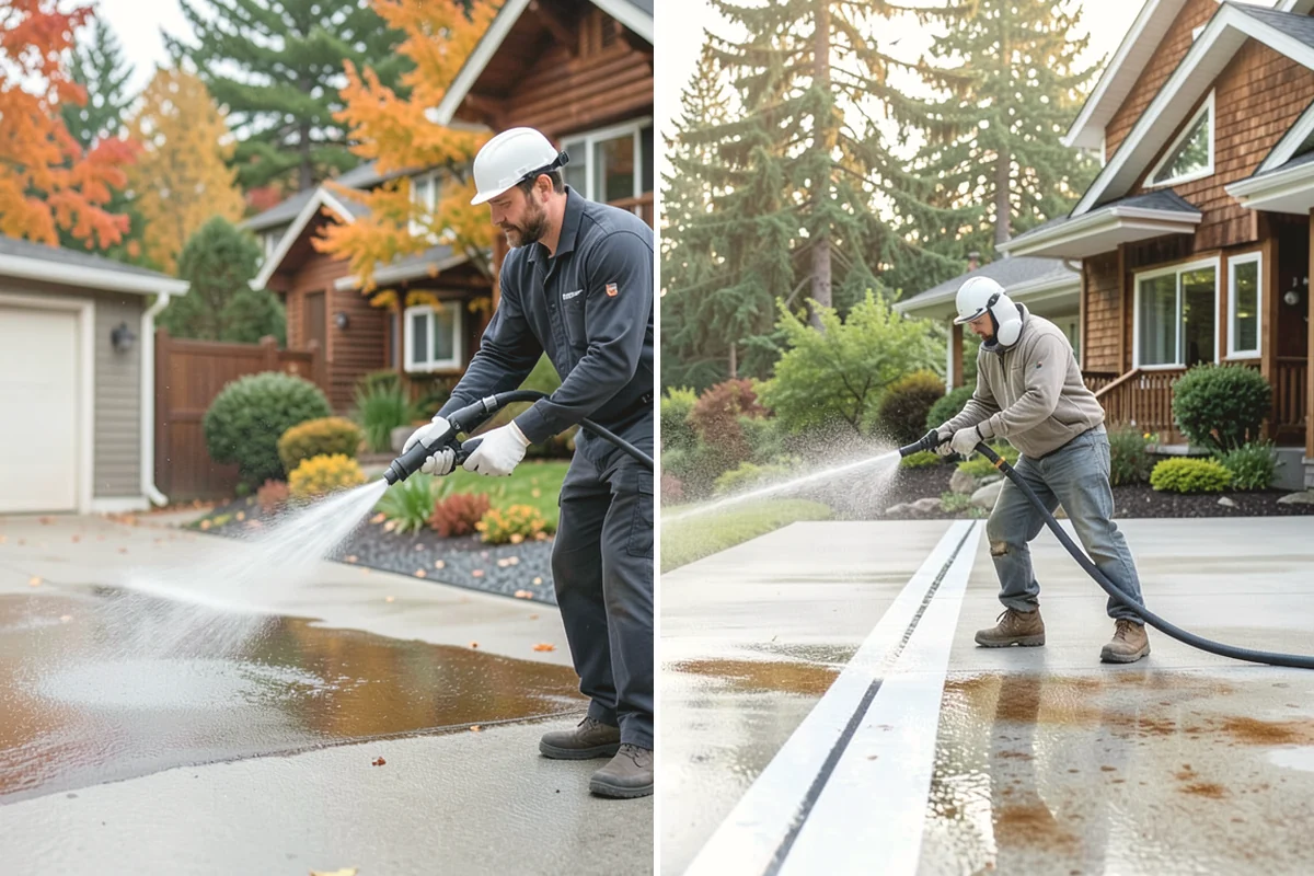 Driveway Oil Stain Removal in Covington, King County, WA - Assess the age and depth of the oil staining