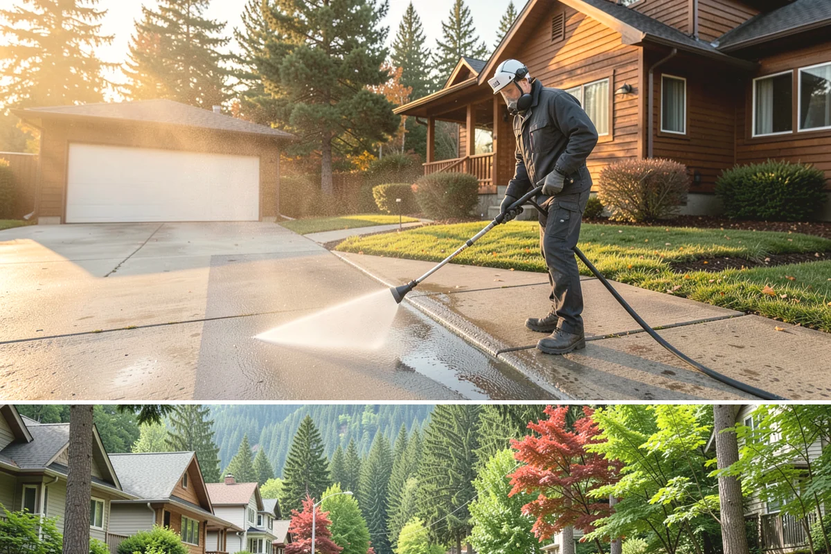 Driveway Oil Stain Removal in Darrington, Snohomish County, WA - Warmer summer temperatures help degreasers work faster and lift oil more effectively.
