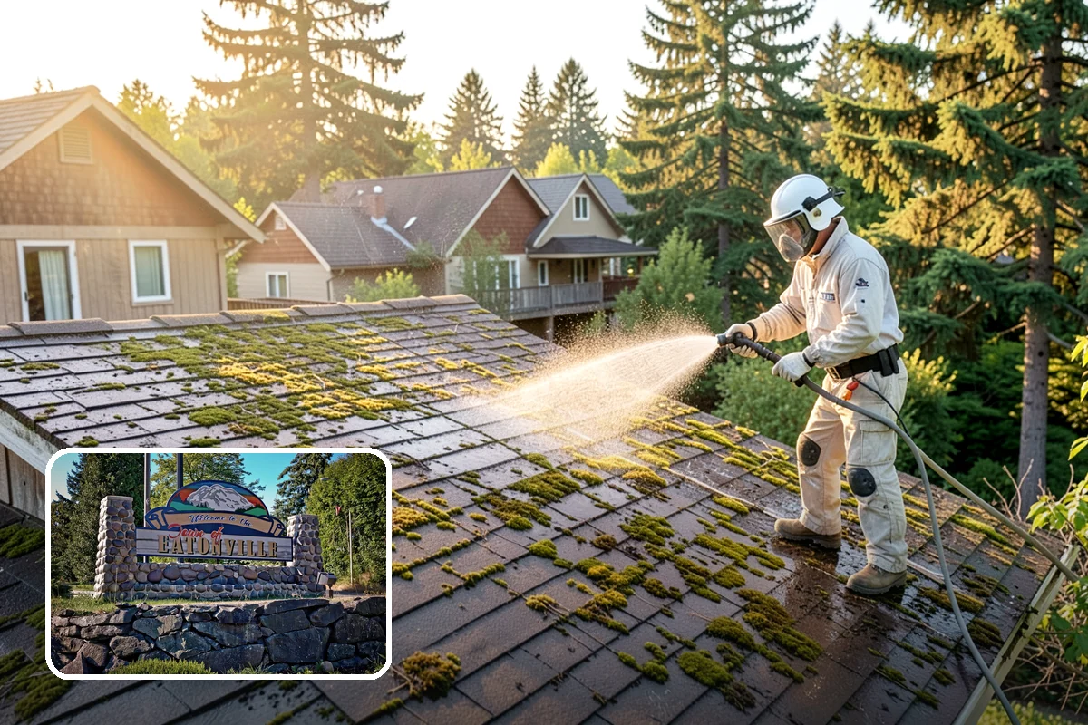 Driveway Oil Stain Removal in Eatonville, Pierce County, WA - Draws penetrated oil out of porous concrete