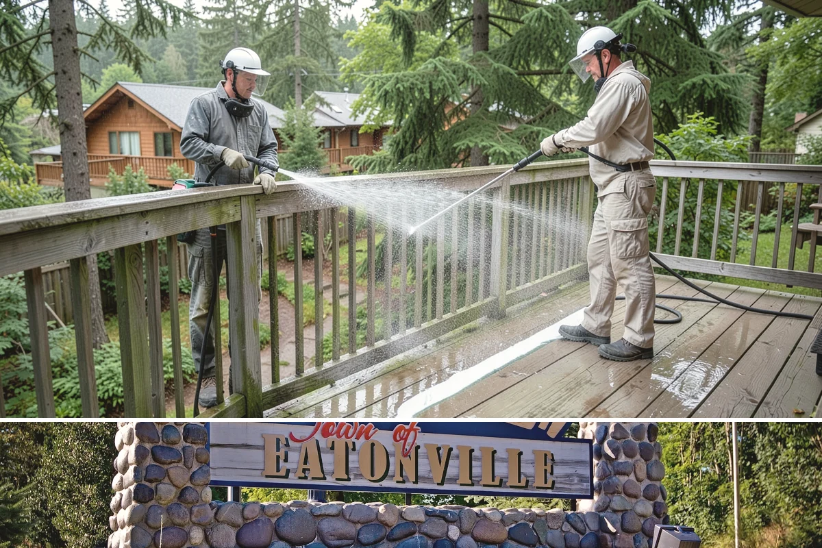 Driveway Oil Stain Removal in Eatonville, Pierce County, WA - Warmer summer temperatures help degreasers work faster and lift oil more effectively.