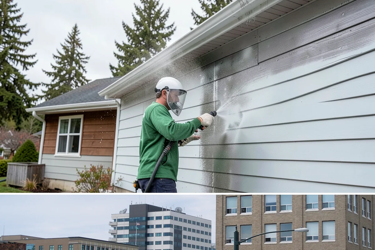 Driveway Oil Stain Removal in Everett, Snohomish County, WA - Warmer summer temperatures help degreasers work faster and lift oil more effectively.