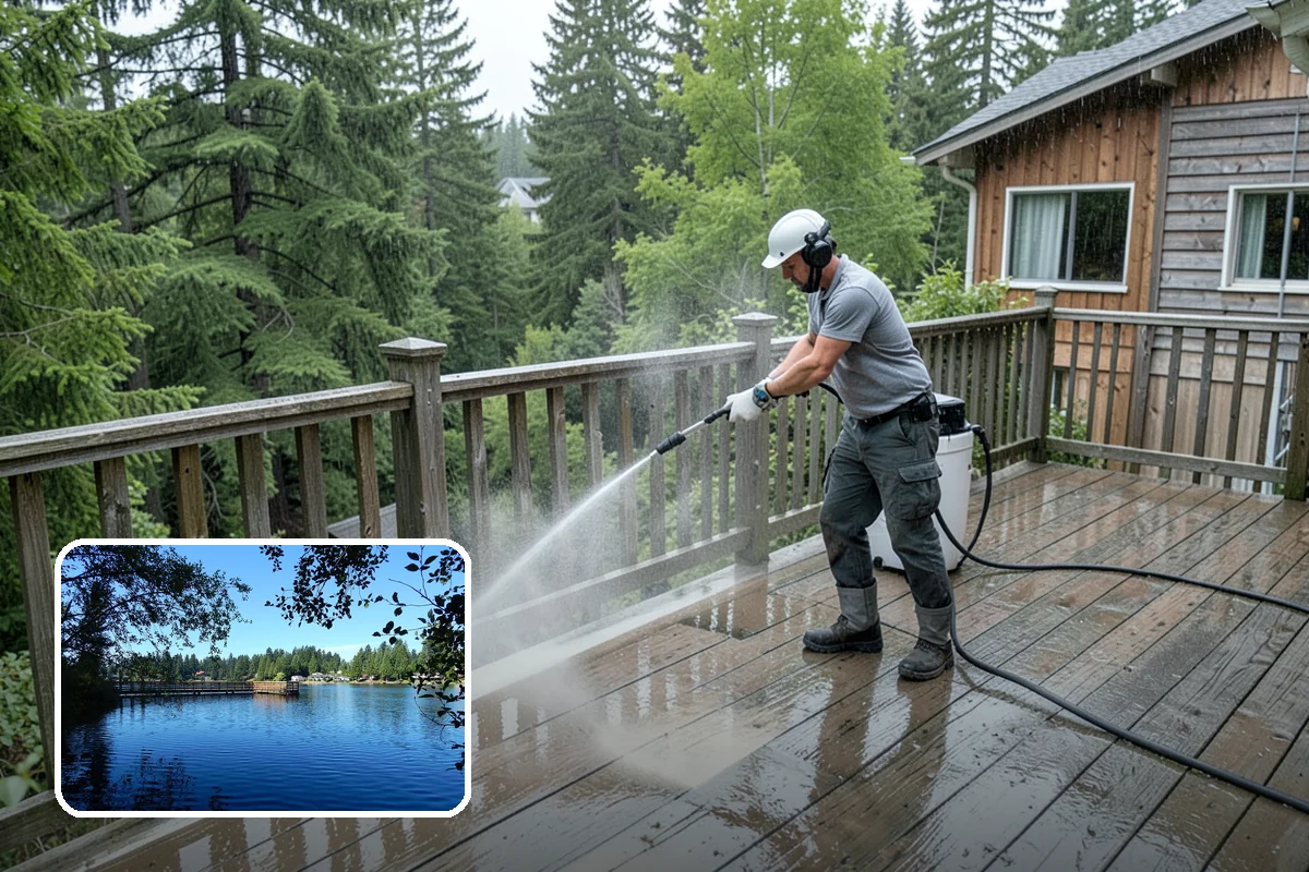 Driveway Oil Stain Removal in Federal Way, King County, WA - Draws penetrated oil out of porous concrete