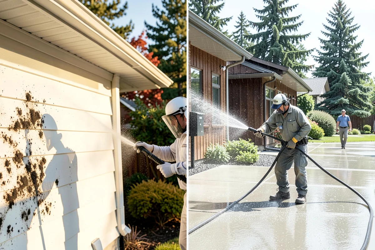 Driveway Oil Stain Removal in Federal Way, King County, WA - Assess the age and depth of the oil staining