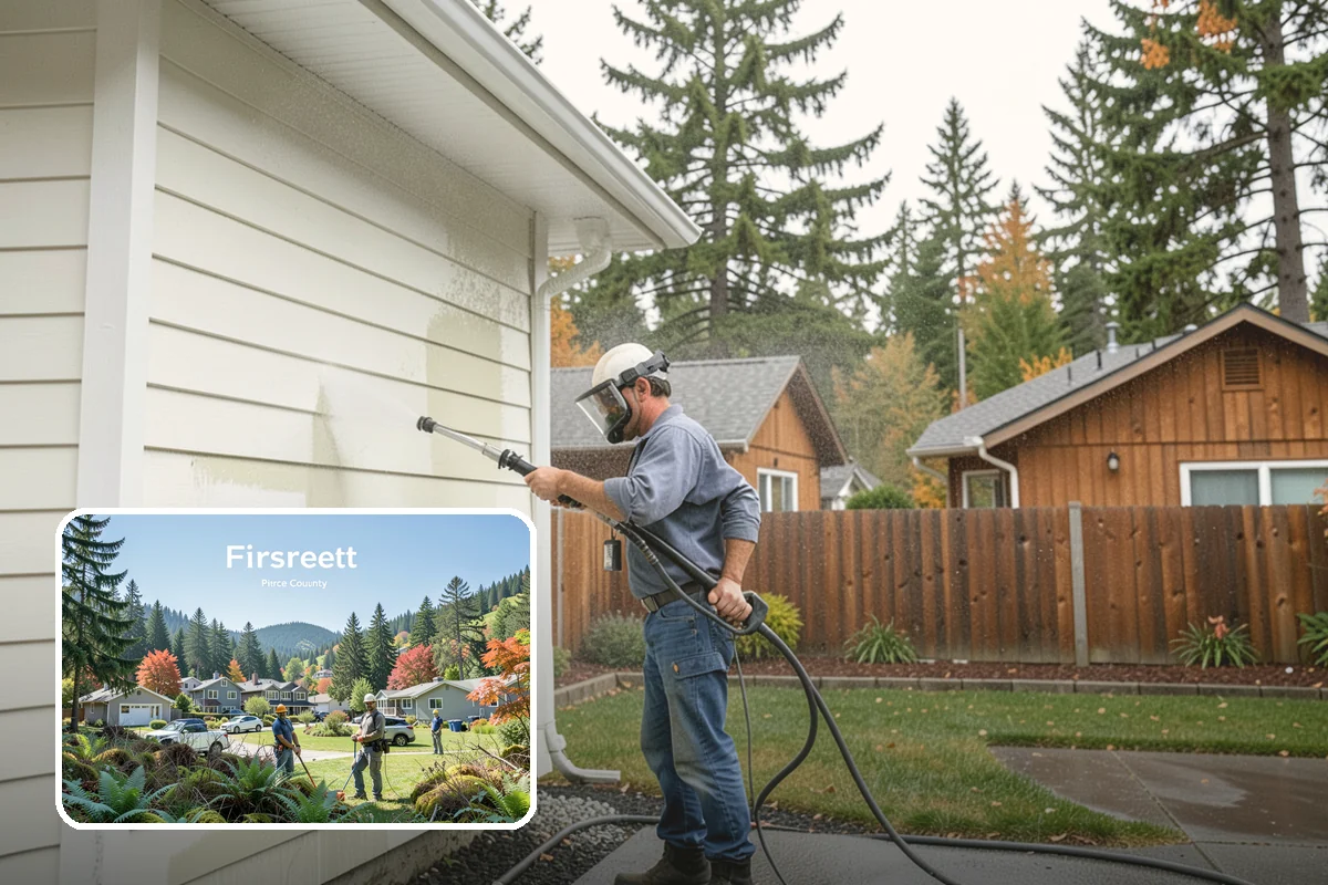 Driveway Oil Stain Removal in Fircrest, Pierce County, WA - Draws penetrated oil out of porous concrete