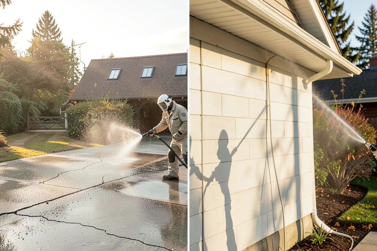 Driveway Oil Stain Removal in Fircrest, Pierce County, WA - Assess the age and depth of the oil staining
