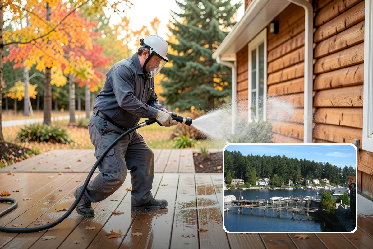 Driveway Oil Stain Removal in Gig Harbor, Pierce County, WA - Draws penetrated oil out of porous concrete