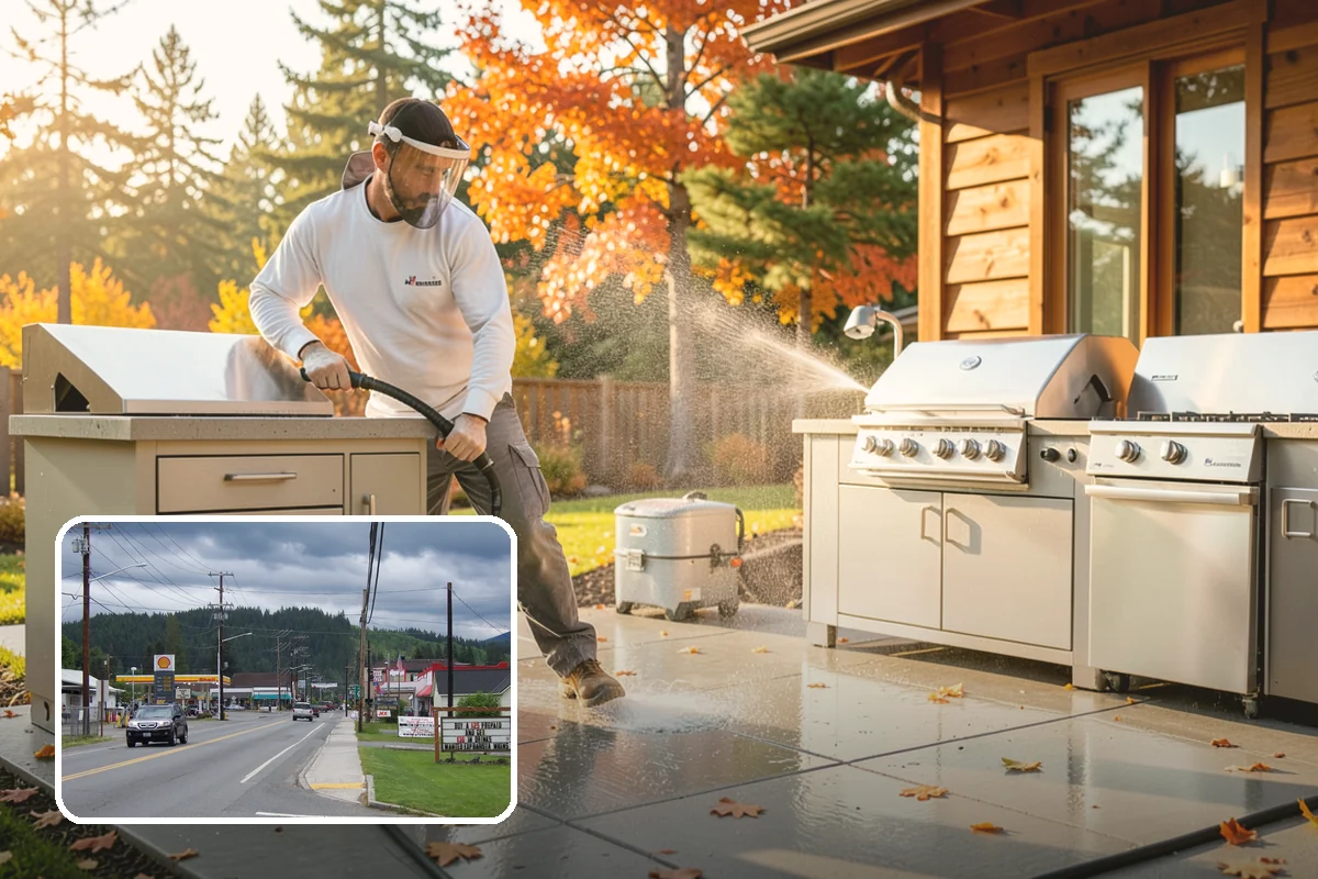 Driveway Oil Stain Removal in Granite Falls, Snohomish County, WA - Draws penetrated oil out of porous concrete