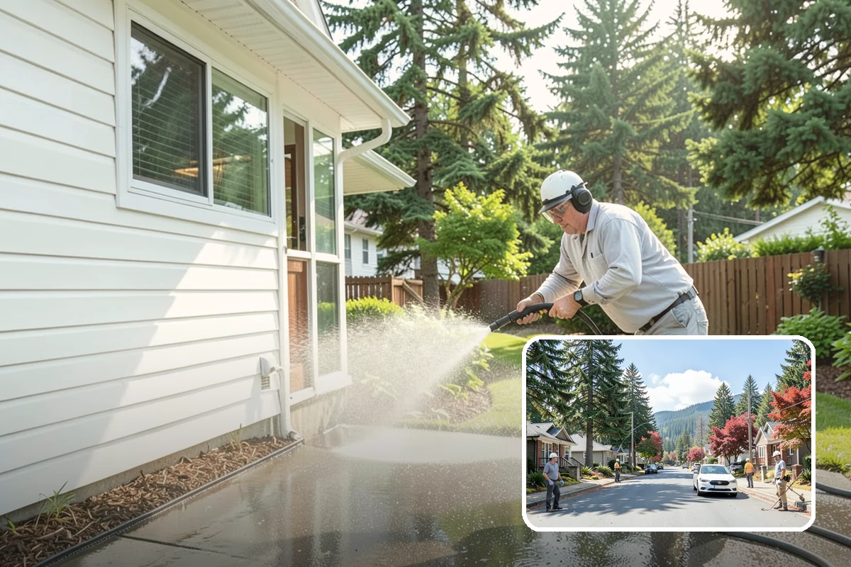 Driveway Oil Stain Removal in Hunts Point, King County, WA - Draws penetrated oil out of porous concrete