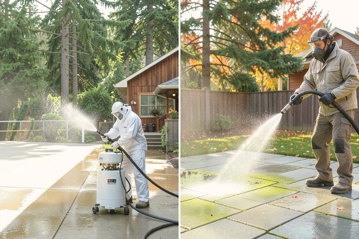 Driveway Oil Stain Removal in Kent, King County, WA - Assess the age and depth of the oil staining