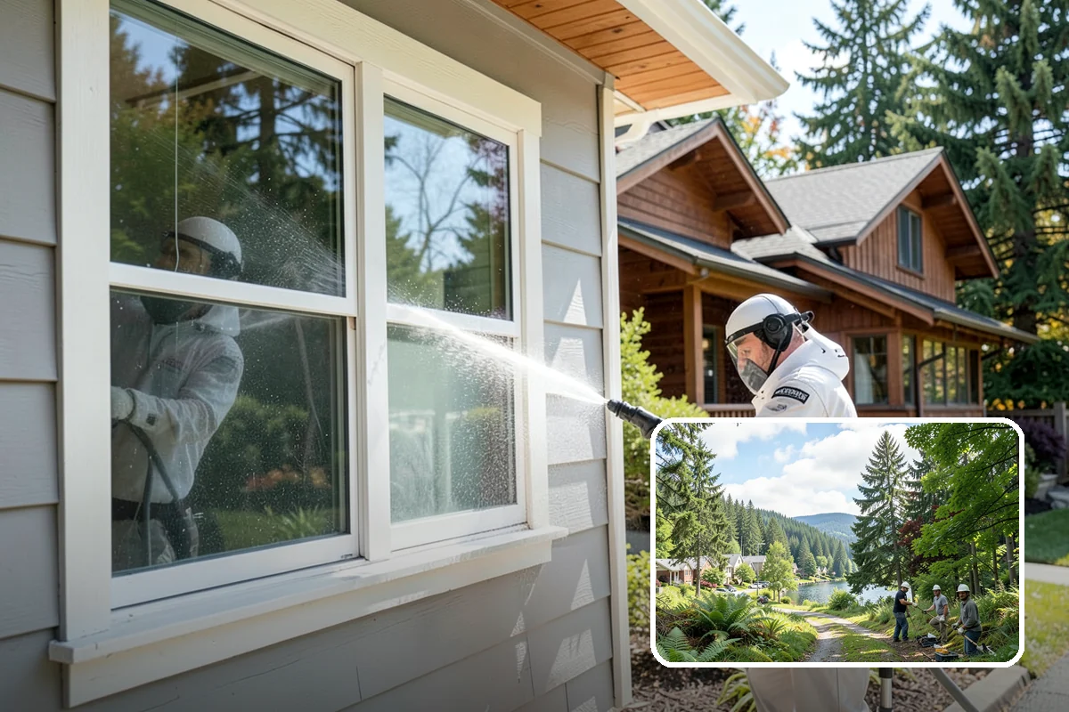 Driveway Oil Stain Removal in Lake Forest Park, King County, WA - Draws penetrated oil out of porous concrete