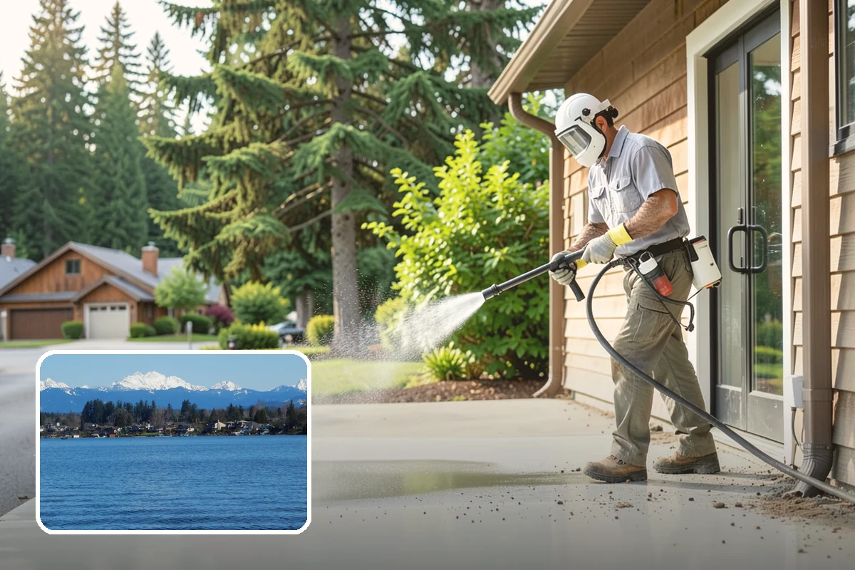 Driveway Oil Stain Removal in Lake Stevens, Snohomish County, WA - Draws penetrated oil out of porous concrete