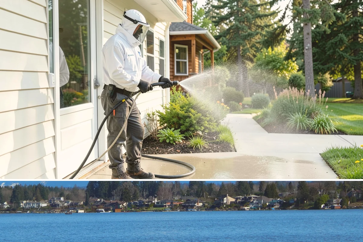 Driveway Oil Stain Removal in Lake Stevens, Snohomish County, WA - Warmer summer temperatures help degreasers work faster and lift oil more effectively.