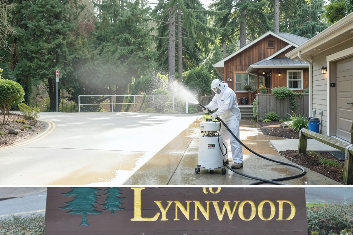 Driveway Oil Stain Removal in Lynnwood, Snohomish County, WA - Warmer summer temperatures help degreasers work faster and lift oil more effectively.