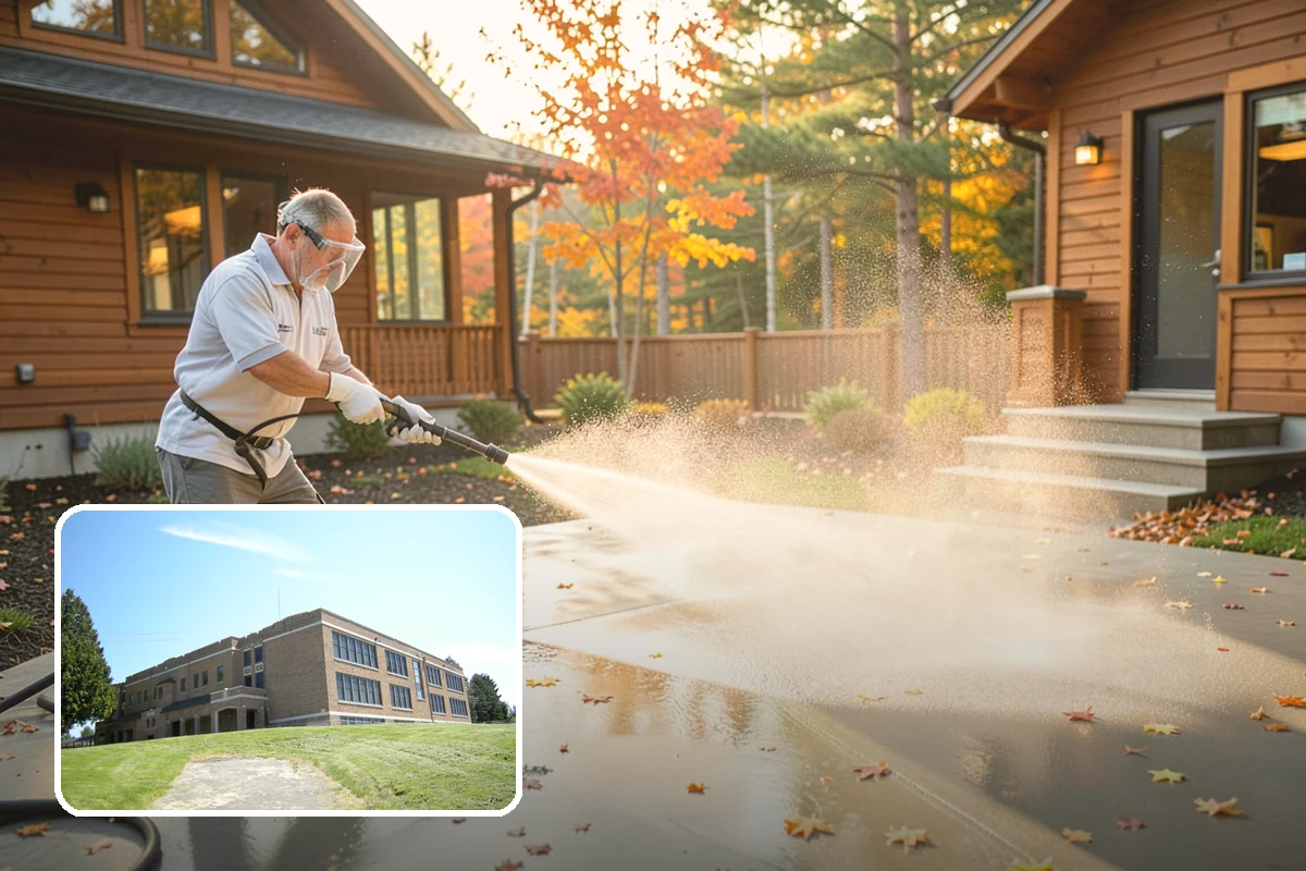 Driveway Oil Stain Removal in Maple Valley, King County, WA - Draws penetrated oil out of porous concrete