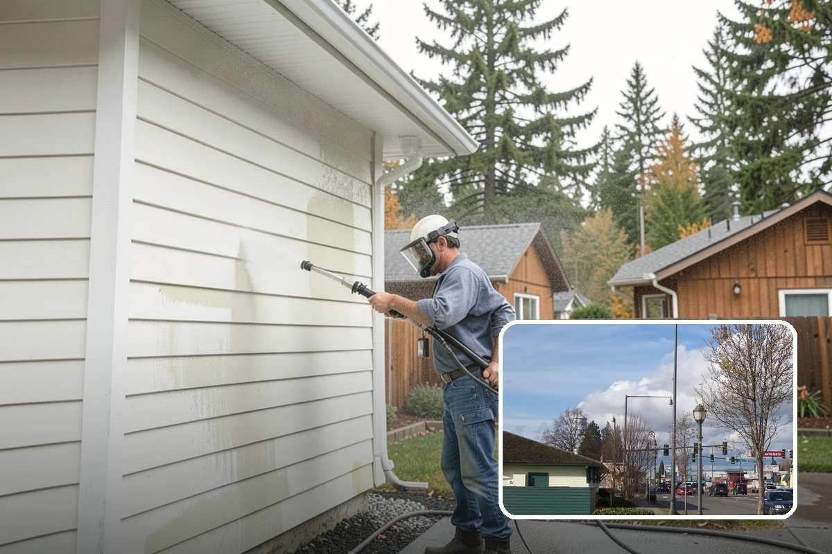 Driveway Oil Stain Removal in Marysville, Snohomish County, WA - Draws penetrated oil out of porous concrete