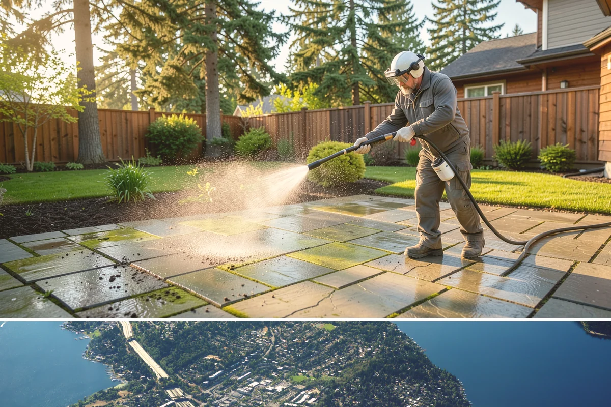 Driveway Oil Stain Removal in Mercer Island, King County, WA - Warmer summer temperatures help degreasers work faster and lift oil more effectively.