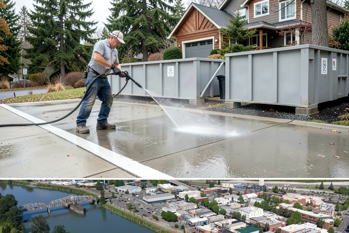 Driveway Oil Stain Removal in Mount Vernon, Skagit County, WA - Warmer summer temperatures help degreasers work faster and lift oil more effectively.