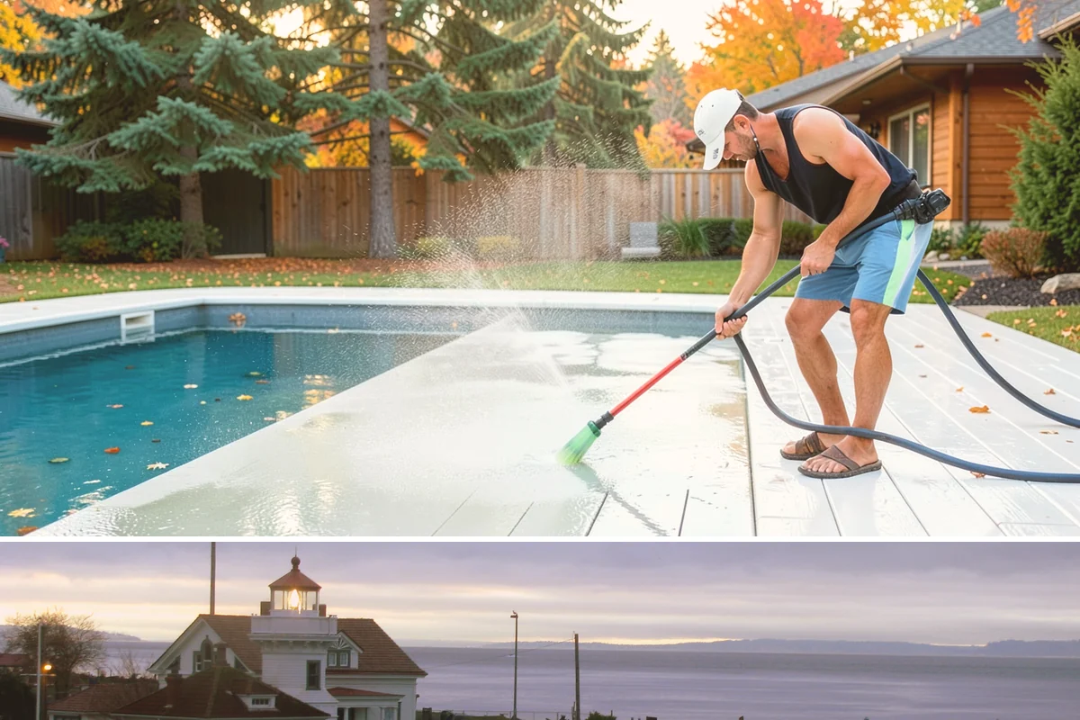 Driveway Oil Stain Removal in Mukilteo, Snohomish County, WA - Warmer summer temperatures help degreasers work faster and lift oil more effectively.