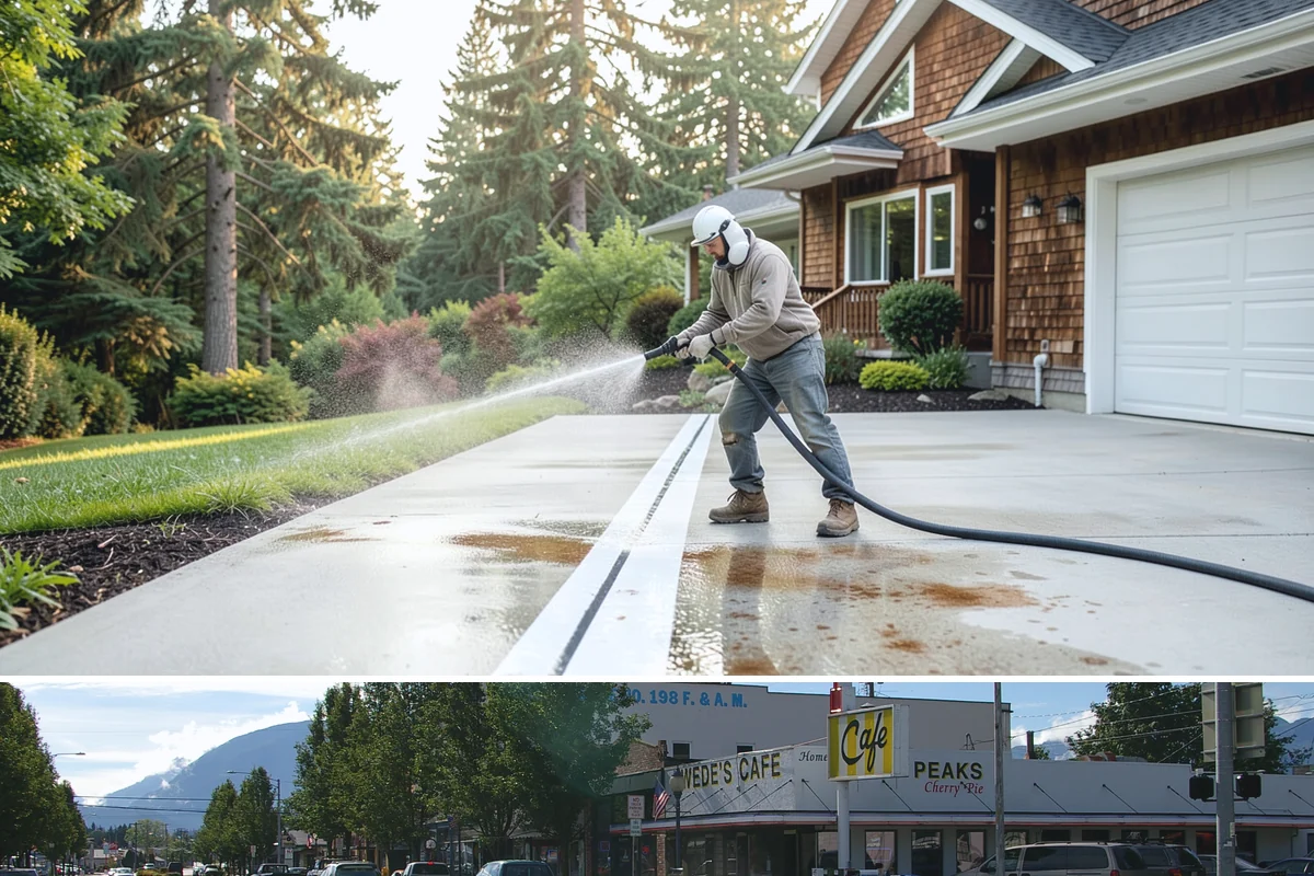 Driveway Oil Stain Removal in North Bend, King County, WA - Warmer summer temperatures help degreasers work faster and lift oil more effectively.