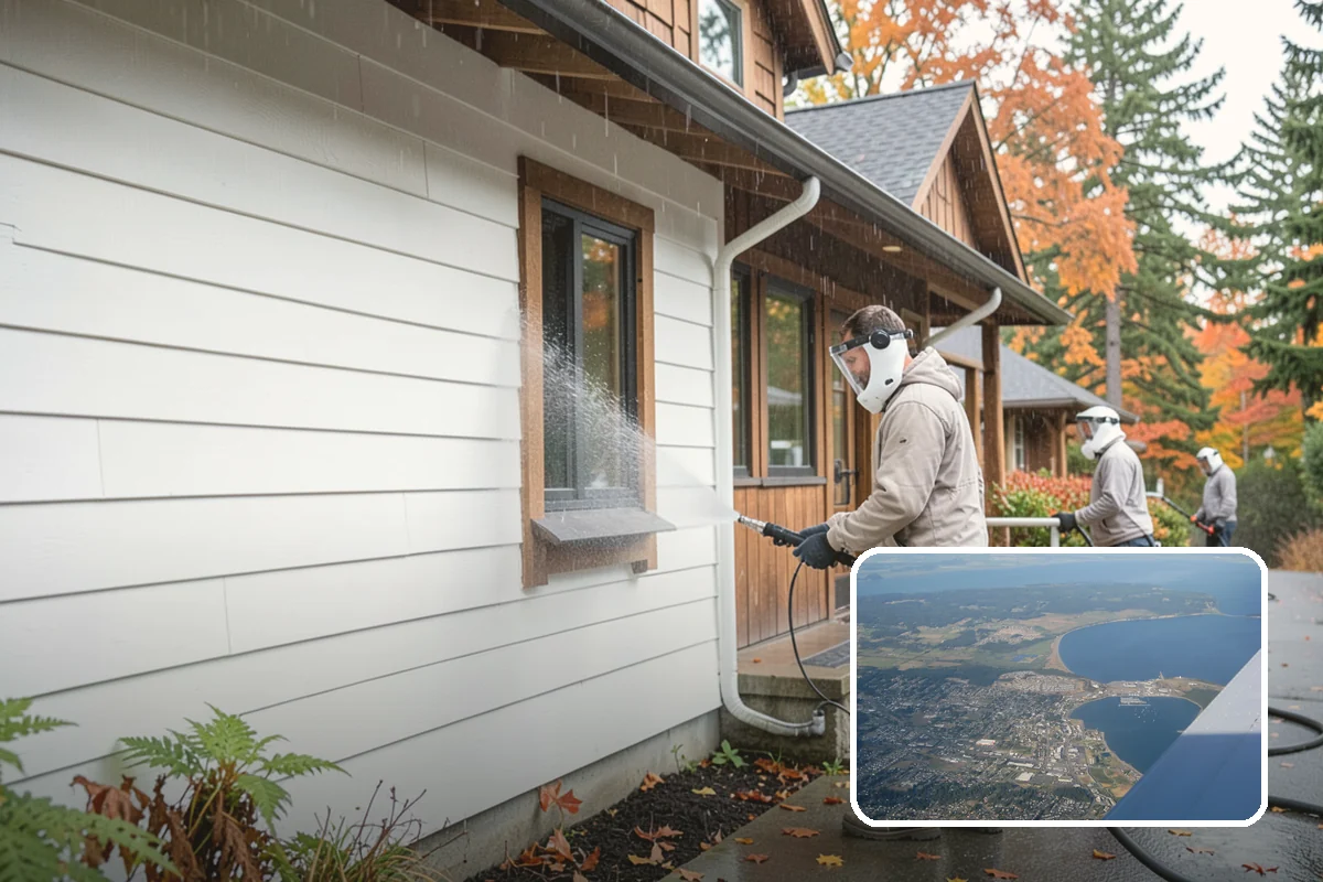 Driveway Oil Stain Removal in Oak Harbor, Island County, WA - Draws penetrated oil out of porous concrete