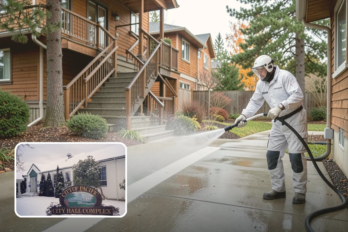 Driveway Oil Stain Removal in Pacific, King County, WA - Draws penetrated oil out of porous concrete