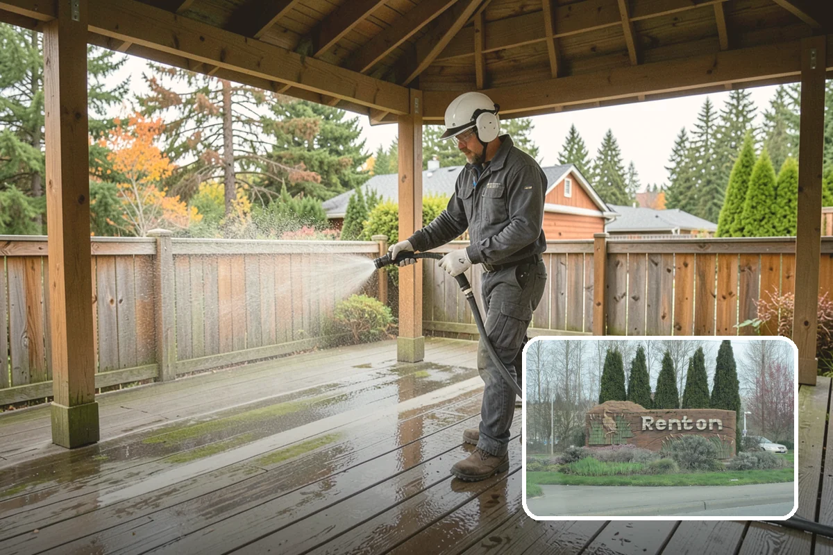 Driveway Oil Stain Removal in Renton, King County, WA - Draws penetrated oil out of porous concrete