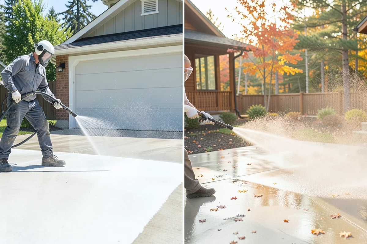 Driveway Oil Stain Removal in Renton, King County, WA - Assess the age and depth of the oil staining