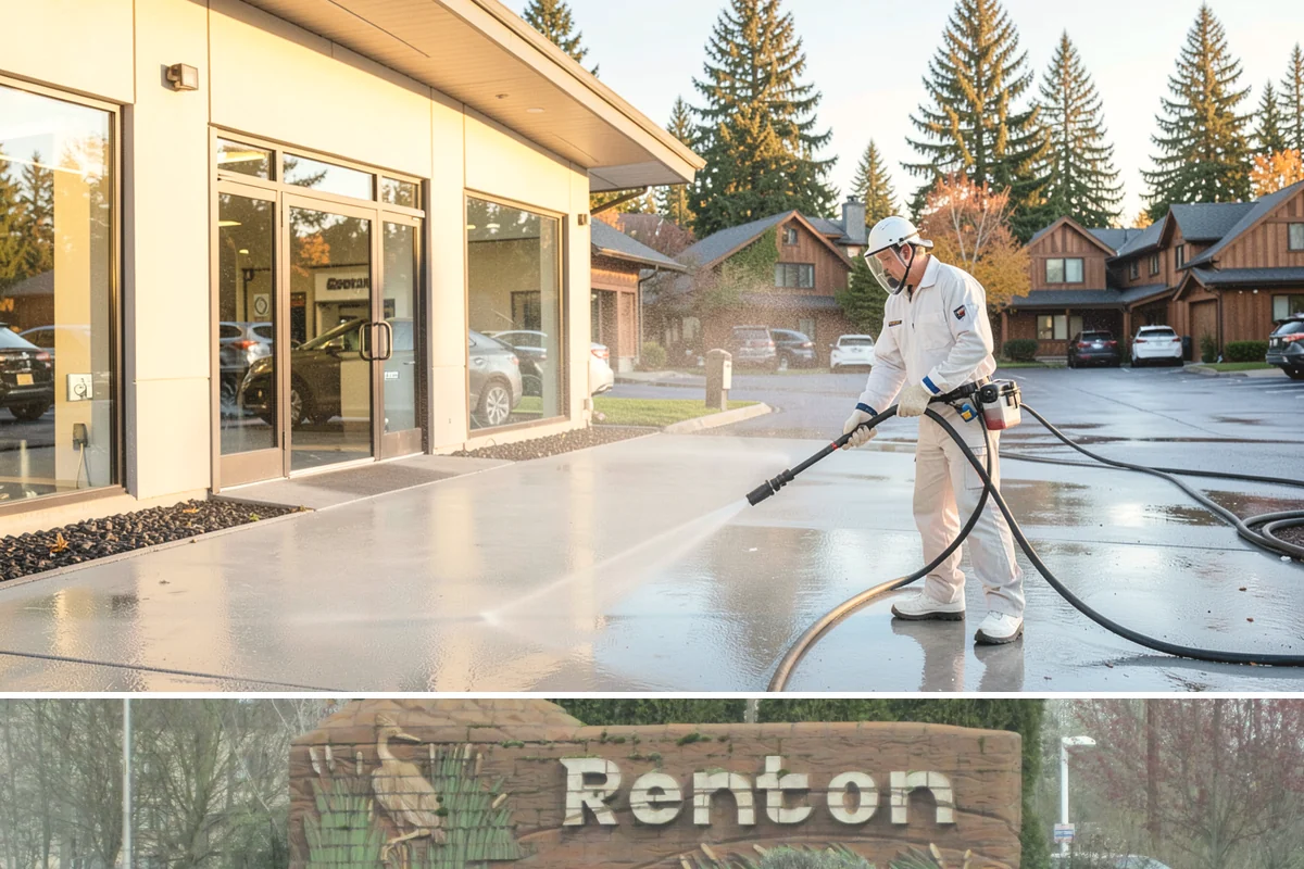 Driveway Oil Stain Removal in Renton, King County, WA - Warmer summer temperatures help degreasers work faster and lift oil more effectively.