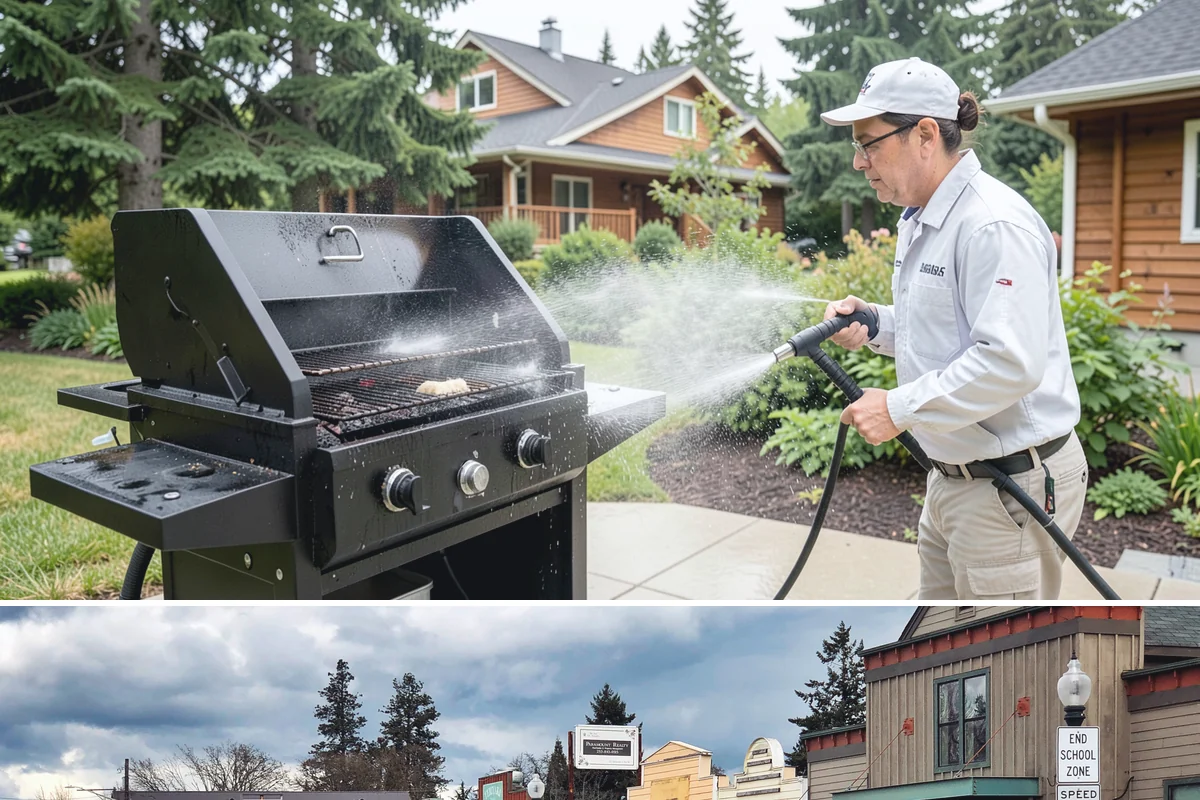Driveway Oil Stain Removal in Roy, Pierce County, WA - Warmer summer temperatures help degreasers work faster and lift oil more effectively.