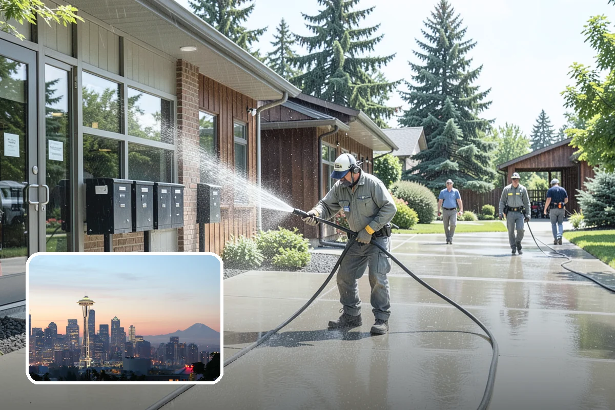 Driveway Oil Stain Removal in Seattle, King County, WA - Draws penetrated oil out of porous concrete