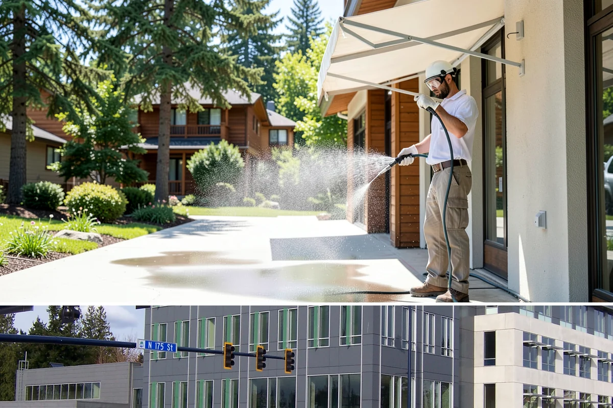 Driveway Oil Stain Removal in Shoreline, King County, WA - Warmer summer temperatures help degreasers work faster and lift oil more effectively.