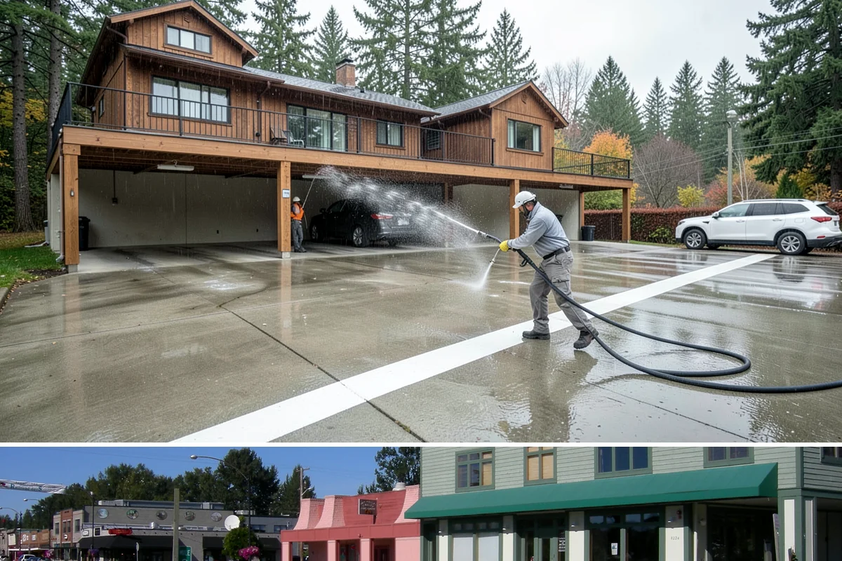 Driveway Oil Stain Removal in Snoqualmie, King County, WA - Warmer summer temperatures help degreasers work faster and lift oil more effectively.