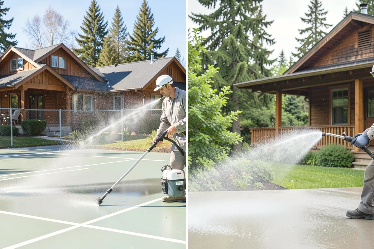 Driveway Oil Stain Removal in Steilacoom, Pierce County, WA - Assess the age and depth of the oil staining