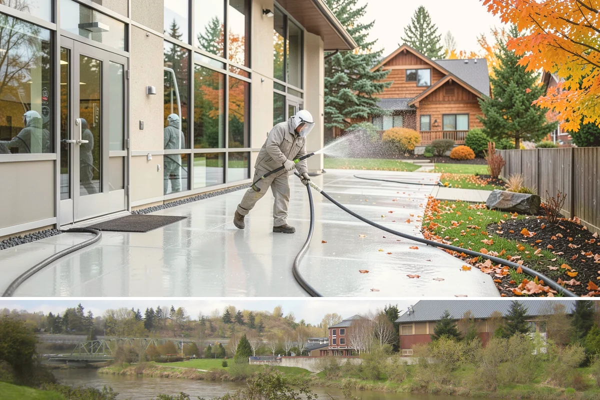 Driveway Oil Stain Removal in Tukwila, King County, WA - Warmer summer temperatures help degreasers work faster and lift oil more effectively.