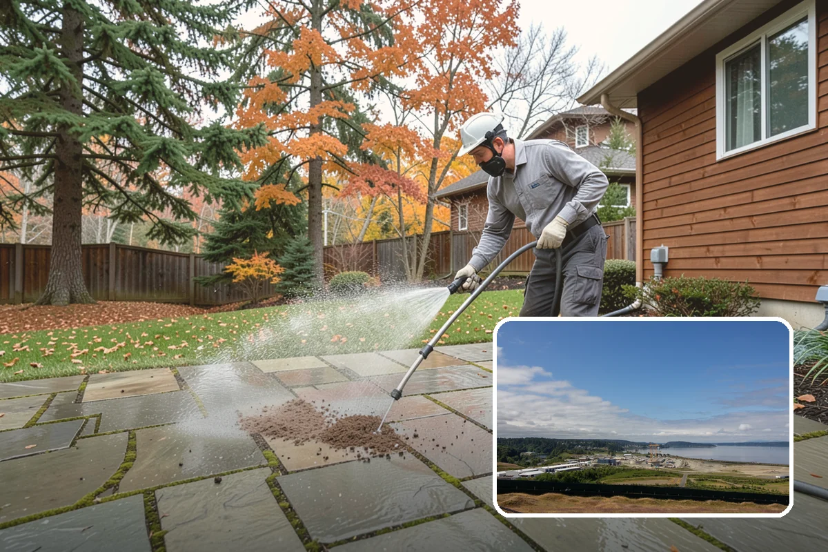 Driveway Oil Stain Removal in University Place, Pierce County, WA - Draws penetrated oil out of porous concrete