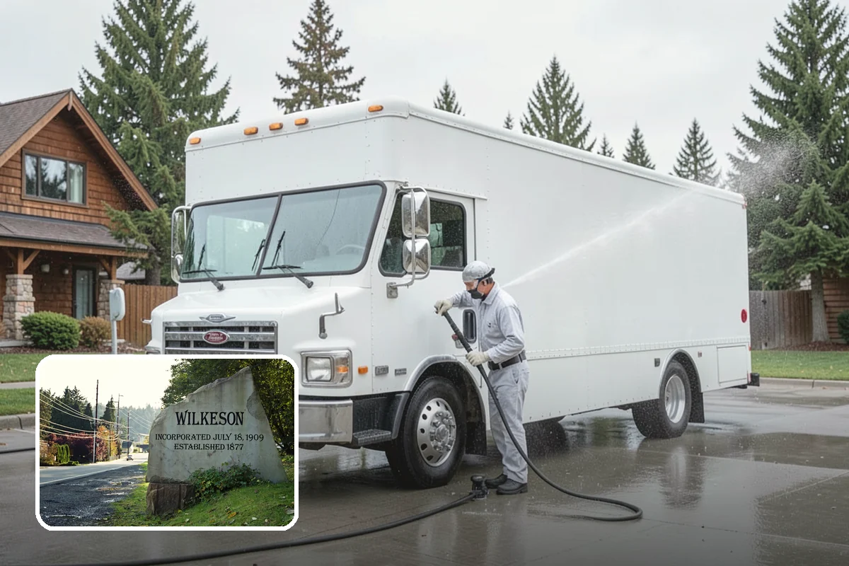 Driveway Oil Stain Removal in Wilkeson, Pierce County, WA - Draws penetrated oil out of porous concrete