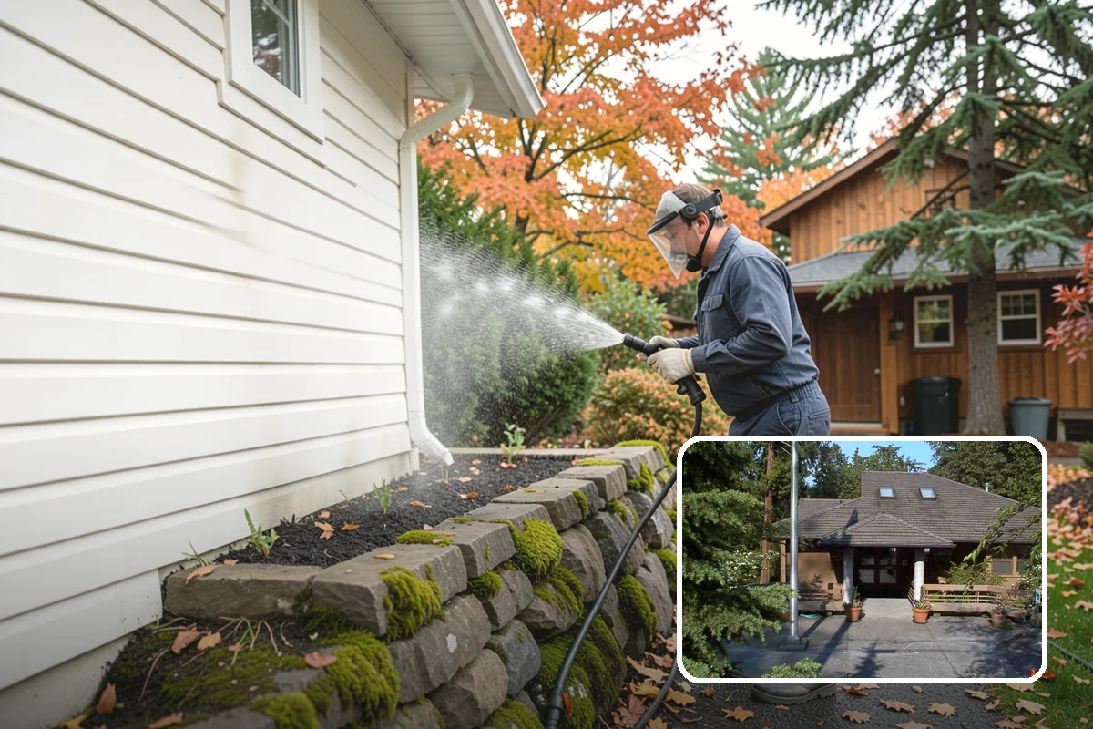 Driveway Oil Stain Removal in Yarrow Point, King County, WA - Draws penetrated oil out of porous concrete