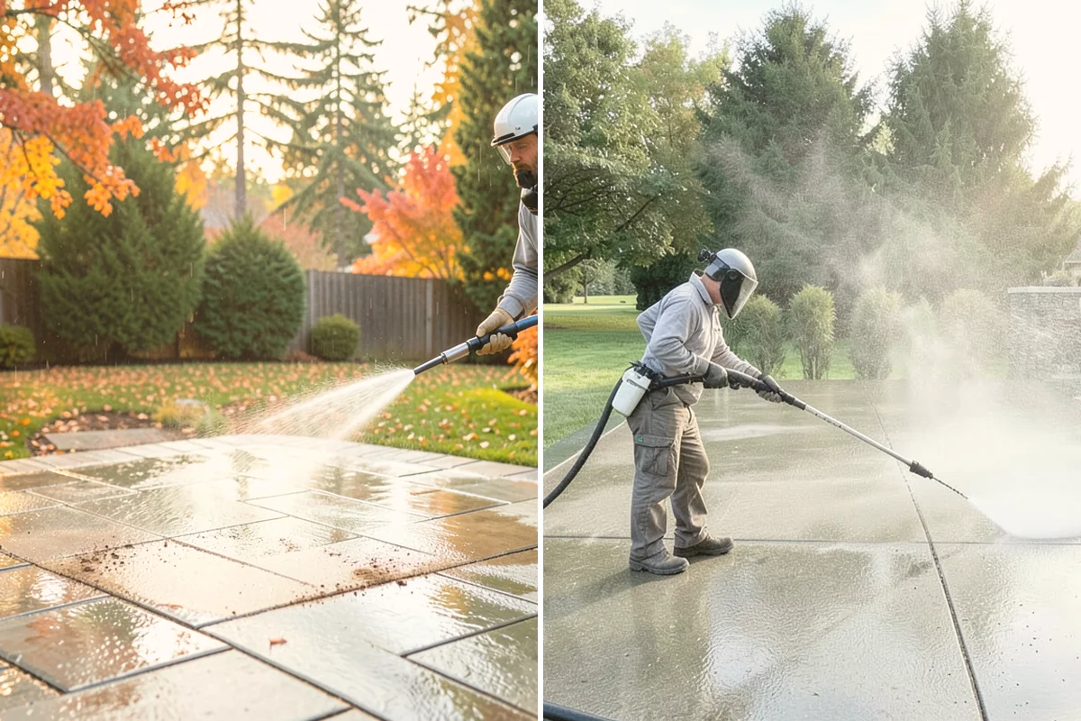 Driveway Paint Removal in Bellevue, King County, WA - Identify the paint type and extent of the spill