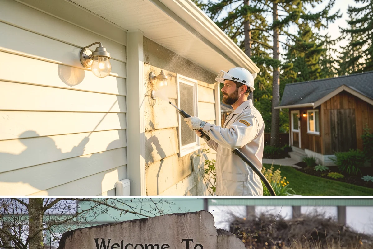 Driveway Paint Removal in Buckley, Pierce County, WA - Dry, mild weather lets stripping agents work without dilution and speeds surface drying.