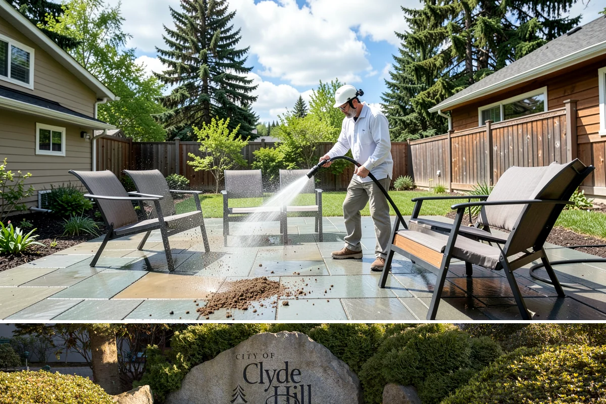 Driveway Paint Removal in Clyde Hill, King County, WA - Dry, mild weather lets stripping agents work without dilution and speeds surface drying.