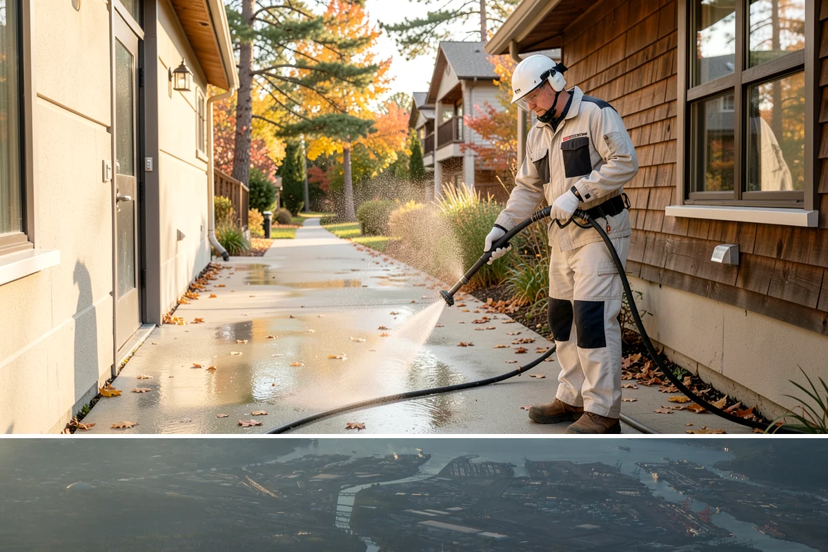 Driveway Paint Removal in Fife, Pierce County, WA - Dry, mild weather lets stripping agents work without dilution and speeds surface drying.