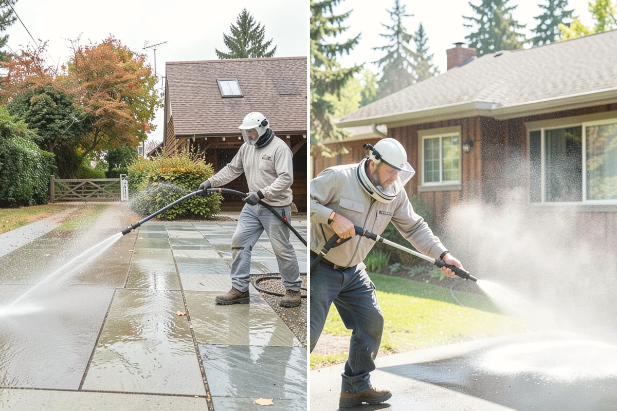 Driveway Paint Removal in La Conner, Skagit County, WA - Identify the paint type and extent of the spill