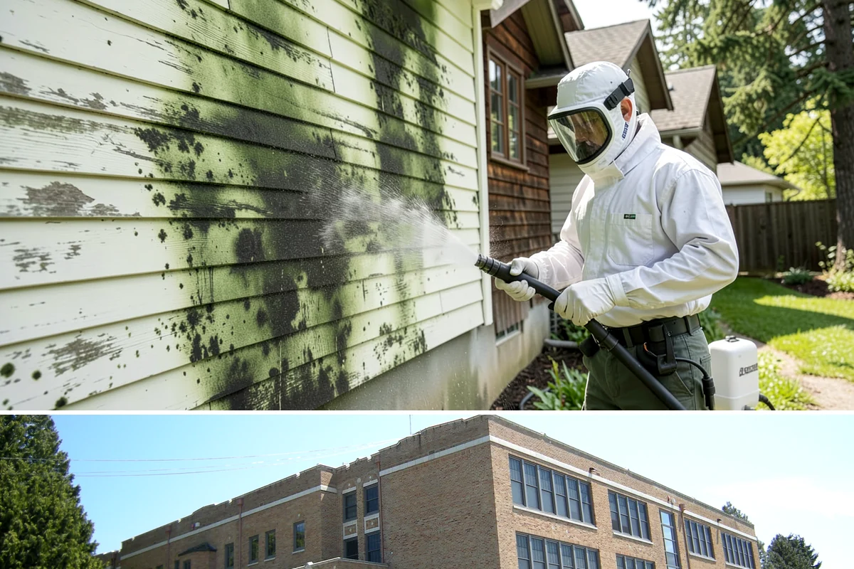 Driveway Paint Removal in Maple Valley, King County, WA - Dry, mild weather lets stripping agents work without dilution and speeds surface drying.