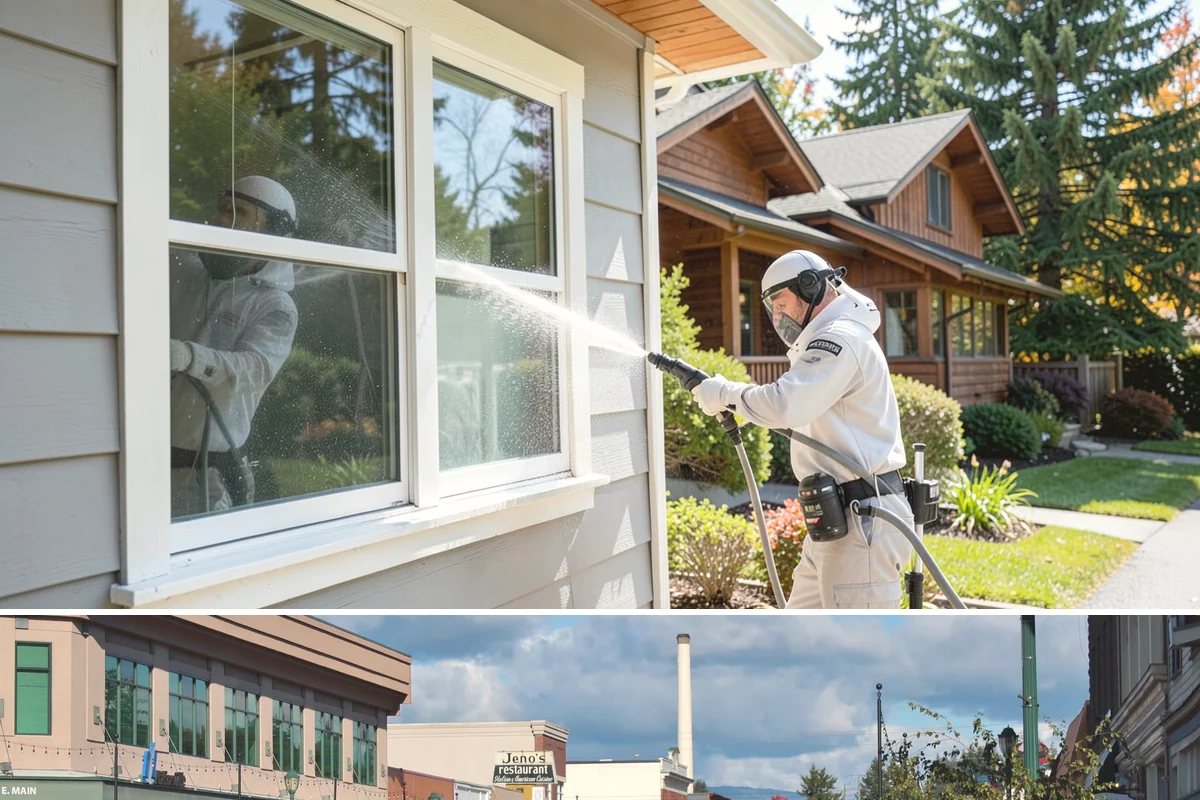 Driveway Paint Removal in Monroe, Snohomish County, WA - Dry, mild weather lets stripping agents work without dilution and speeds surface drying.