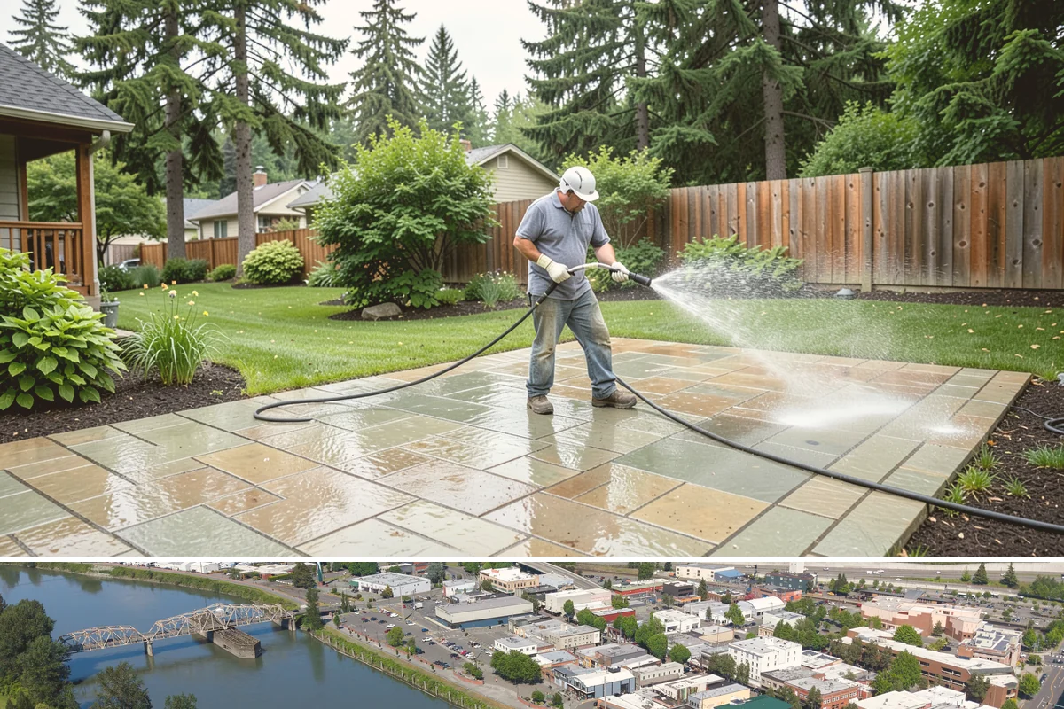 Driveway Paint Removal in Mount Vernon, Skagit County, WA - Dry, mild weather lets stripping agents work without dilution and speeds surface drying.