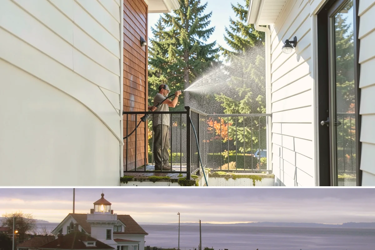 Driveway Paint Removal in Mukilteo, Snohomish County, WA - Dry, mild weather lets stripping agents work without dilution and speeds surface drying.