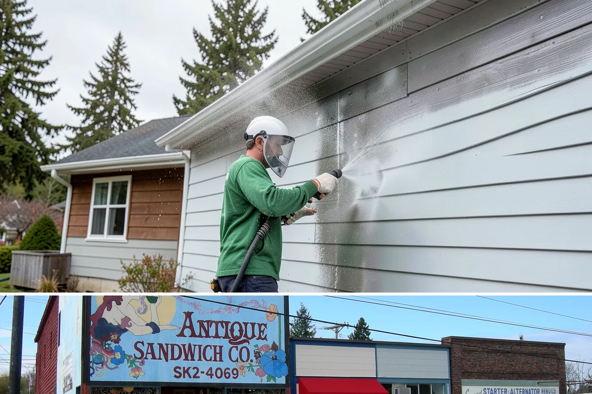 Driveway Paint Removal in Ruston, Pierce County, WA - Dry, mild weather lets stripping agents work without dilution and speeds surface drying.