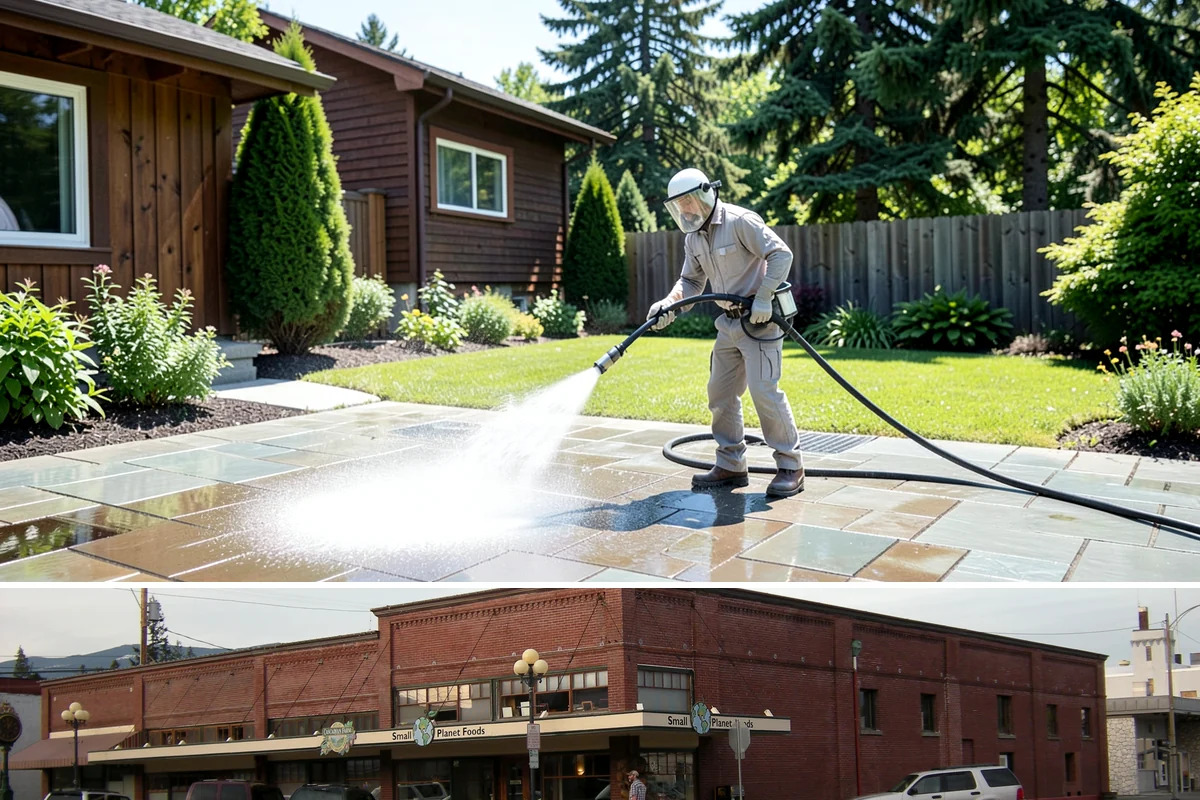 Driveway Paint Removal in Sedro-Woolley, Skagit County, WA - Dry, mild weather lets stripping agents work without dilution and speeds surface drying.